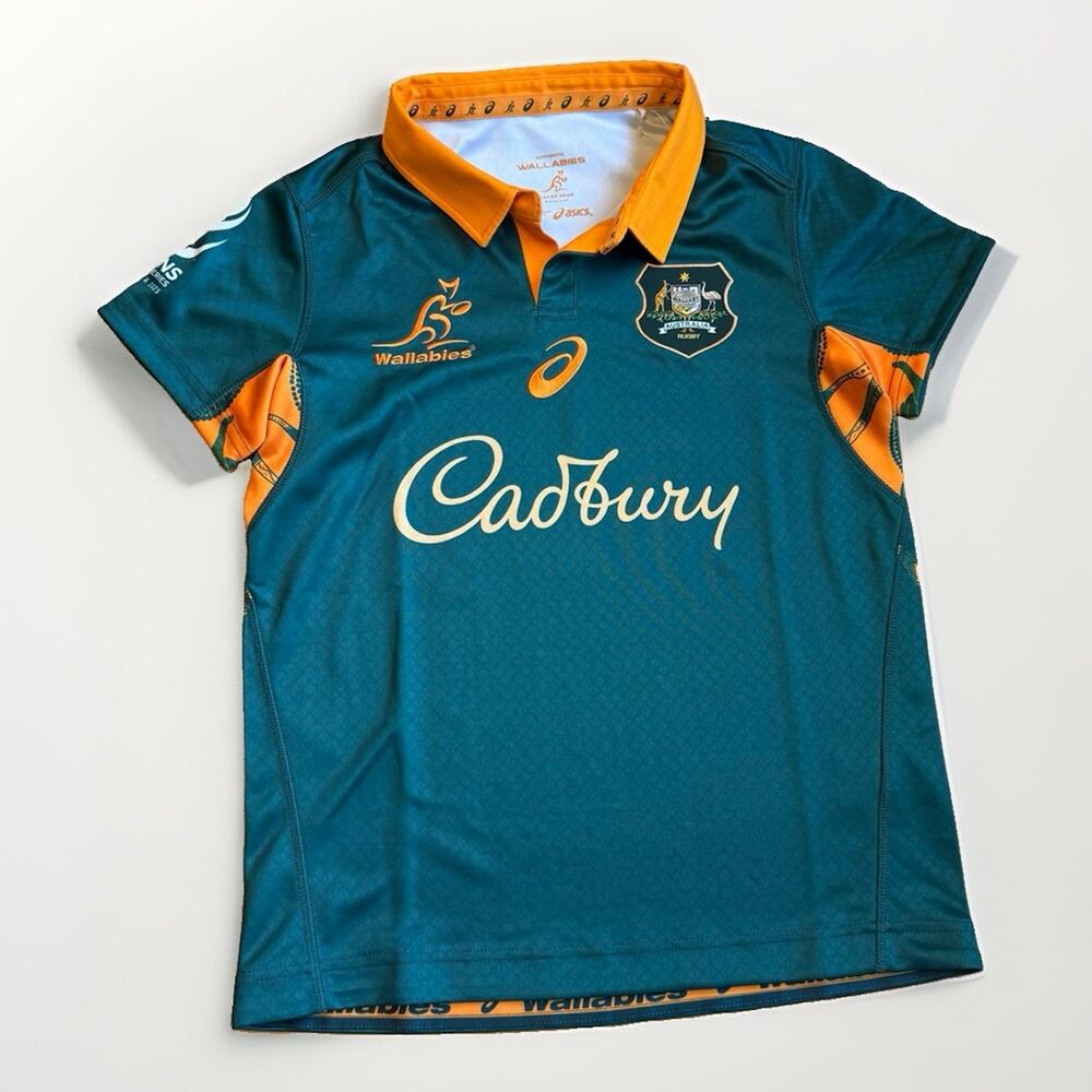 Australia Wallabies 2025 Rugby Jersey Kids Asics Size 10 Youth M- Lions Genuine